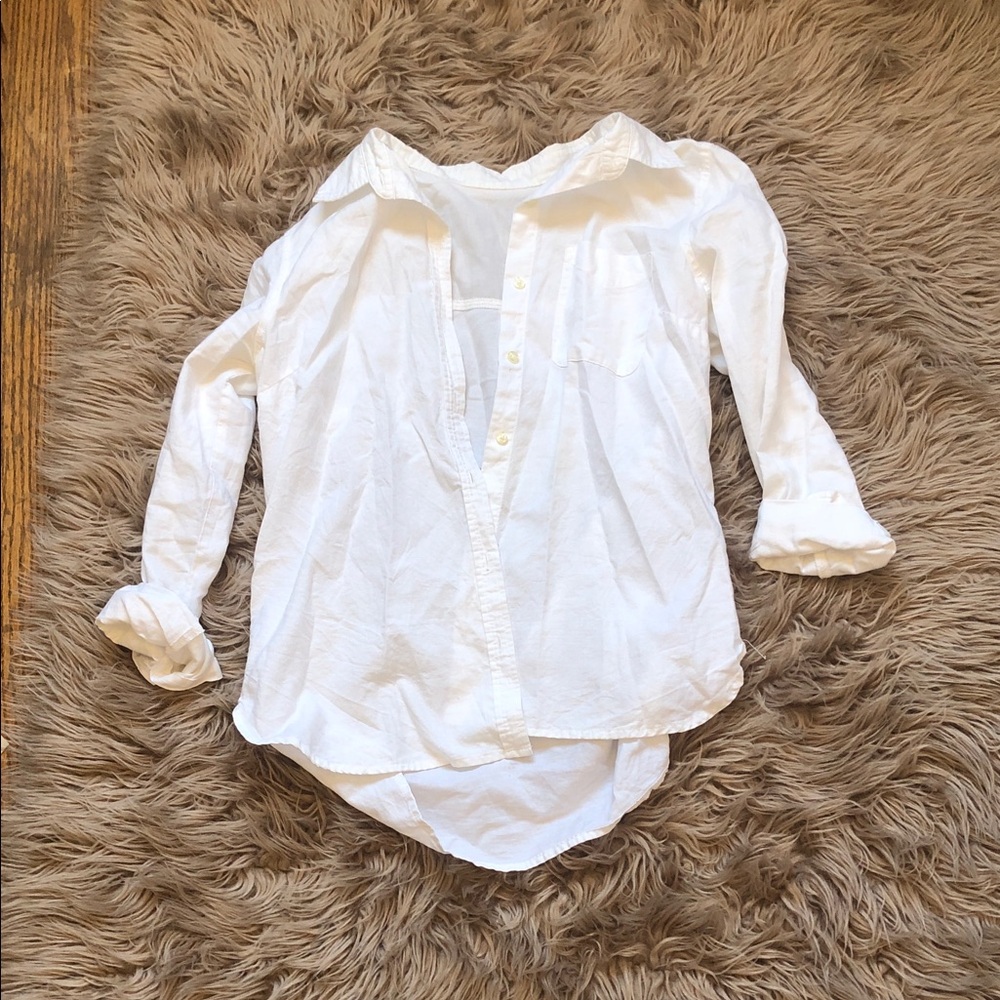 Classic White Women's Button-Up Shirt